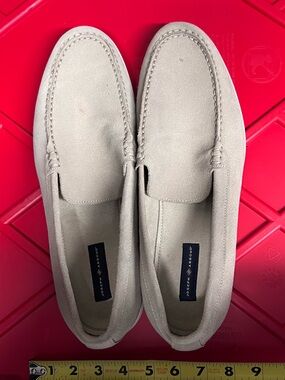 Joseph Abboud Silver (stone) Suede Venetian Loafers